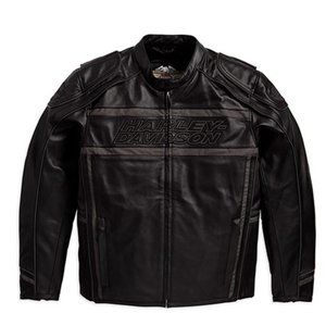 Harley Davidson Luminator 360 Reflective Black Leather Jacket Sz Medium